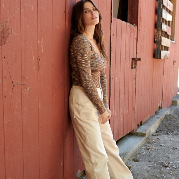 WEST OF MELROSE Space Dye Womens Top - Picture 2 of 6